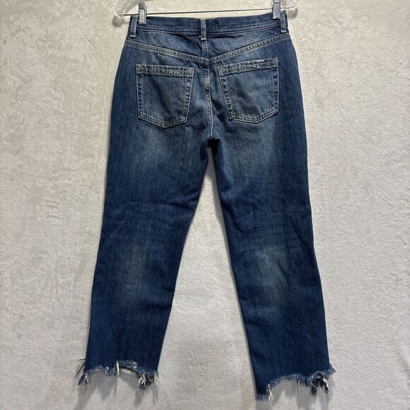 Free People We The Free Women’s 26 Straight Leg Jeans Maggie Distressed Denim - Picture 4 of 16